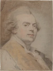 Önarckép, 1780 körül (vörös és fekete kréta és pasztell, papír)