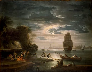 Tengerparti jelenet La nuit, 1750-es évek