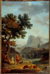 Joseph Vernet La bergere des Alpes festménye