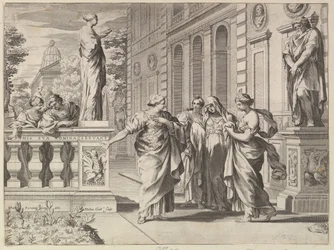 Allegória a Borghese család által alapított római kollégium tiszteletére, 1615-88.
