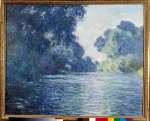 Arm de Seine Giverny közelében. Claude Monet festménye (1840-1926)
