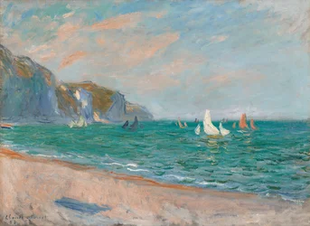 Hajók a Pourville-sziklák alatt; Hajók Pourville sziklái előtt, 1882