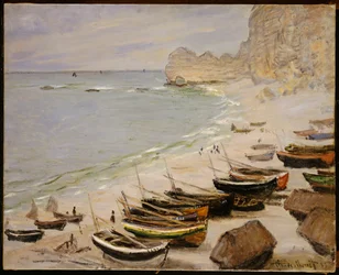 Csónakok Étretat strandján, 1883