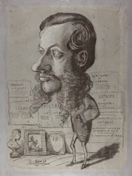 Léon Manchon karikatúrája, 1858 körül