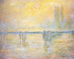 Charing Cross híd, Köd; Charing Cross Bridge, Brouillard, 1902