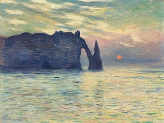 Sziklák, Étretat, naplemente. 1882-83