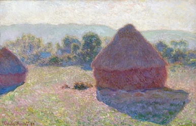 Szénakazlak délben, 65,6 x 100,6 cm