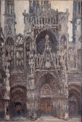 Rouen-i katedrális, a portál, barna harmónia - olaj, vászon