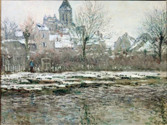 A Vetheuil-i templom hó alatt