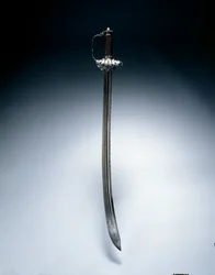 Vadászkard, 1630 körül (acél és fa)