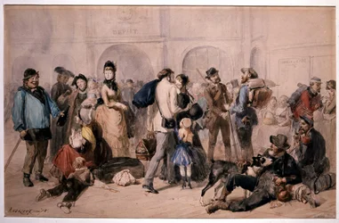 Tömeg a Gare de Lyon halljában Andrieuxtól
