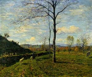 End of October, by Clemente Pugliese Levi (1855-1936)