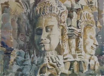 A Bayon: Egykedvűség és szerető kedvesség, 2000 (akvarell)