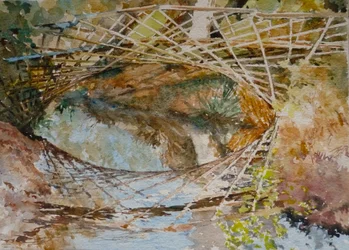 A Jégmadár híd - őszi színek, 2010 (akvarell)