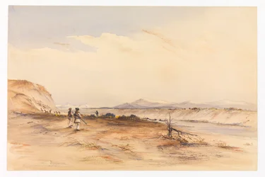 Vadászat a Santa Cruz folyón, 1878 körül (akvarell)