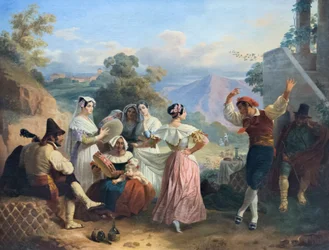 Hagyományos tánc (olaj, vászon)