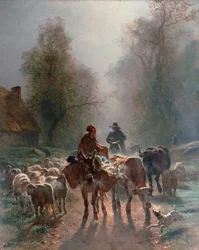Útban a piac felé”, 1859.