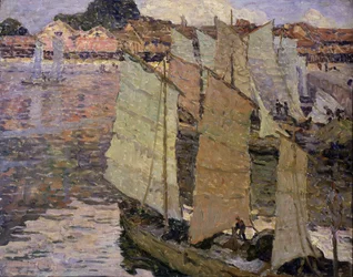 Csónakok (olaj, vászon)