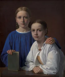 Meta Magdalene Hammerich és a művész lánya, Kristiane Konstantin Hansen, 1861