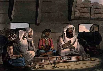 Mórok a Swiftsure fedélzetén, metszette Joseph Constantine Stadler (fl. 1780-1812), kiadta I. White, London