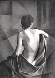 Geometrikus drapírozott alak
