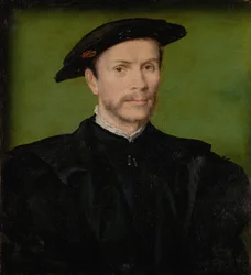 Feketébe öltözött szakállas férfi portréja, kb. 1540