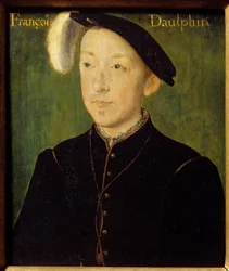Francia Károly orléans-i herceg (1522-1545) portréja (talán I. Francois 3. fia) Corneille De Lyon fafestménye (Corneille de The Hague) (1500/1510-1574) 16. század V. 0,16x0,13 m Bayonne, Musee Bonnat