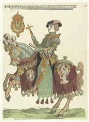 I. Ferdinánd osztrák portréja lovon