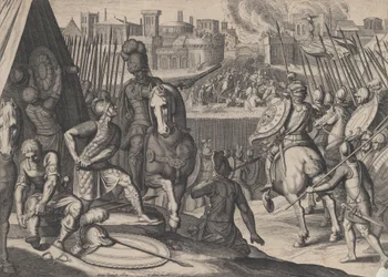 2. tábla: Róma városa, amelyet Bourbon rendőrtiszt vett V. Károly diadalaiból, 1614-ből.