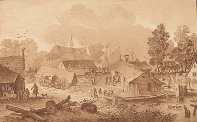 Község tavacskával, c. 1782.