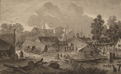 Község tavacskával, c. 1782.