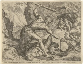 Herkules kirángatja Cerberust a pokolból Hercules munkái (sorozat címe)