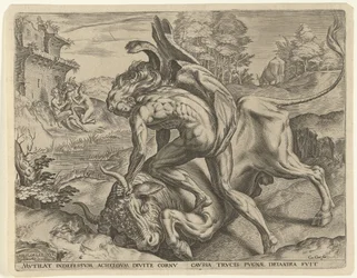 Herkules Achelousszal birkózik Hercules munkái (sorozat címe)