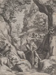 Szent Jeromos bűnbánó a vadonban, 1573.