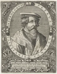 Peter Apianus portréja Petrus Apianus Binuitzius (cím a tárgyon)