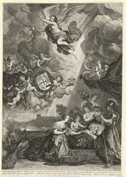 Mária Amália hercegnő, Hendrik Kázmér lánya születésének allegóriája, 1689