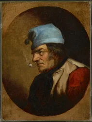 Lakóhely Blue Tuque-val és pipával, 1855 körül (olaj, vászon)