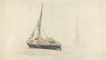Egy vitorlás bárka szénával megrakva, 1827. december