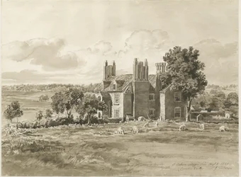 Oaken - Farm House: szépia mosás rajz, 1820. augusztus 5. (rajz)