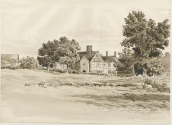 Oaken - Farm House: szépia mosás rajz, 1820. augusztus 5