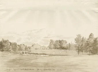 Somerford Hall: szépia rajz