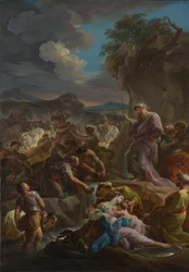 Mózes megüti a sziklát, 1744