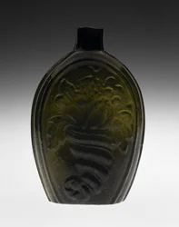 Figurás lombik, valószínűleg 1820-as évek (ólommentes üveg)