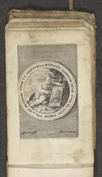 Putto tablettával Putti Isten szavát ábrázolva (sorozat címe) Verbum Dei (sorozat címe)