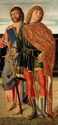 Szent Máté és Szent Sebestyén, 1499 körül (tempera fatáblán)