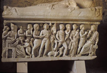 Hippolytus és Phaedra, részlet egy szarkofág oldaláról