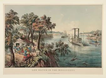 Alacsony vízszint a Mississippiben