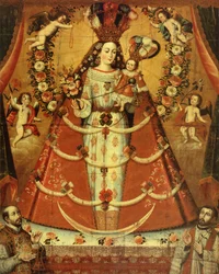 A Rózsafüzér Szűzanya (olaj)