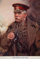Sir John French tábornagy, illusztráció a "Told in the Huts: The YMCA Gift Book" című könyvből, 1916-ban