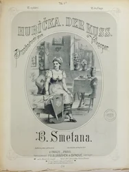 Bedřich Smetana (1824-84) A csók című műve partitúrájának borítója